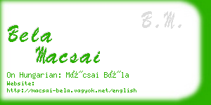 bela macsai business card